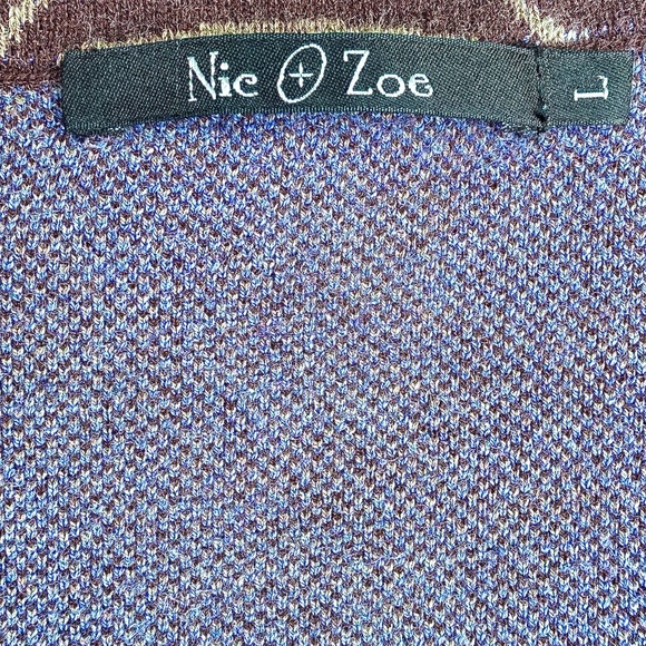 Nic and Zoe Brown Cardigan Sweater Size Large - Picture 4 of 6